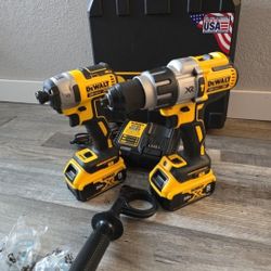 DEWALT DCK299P2 20V LI-ION BRUSHLESS HAMMERDRILL / IMPACT KIT 5.0AH, CASE NEW