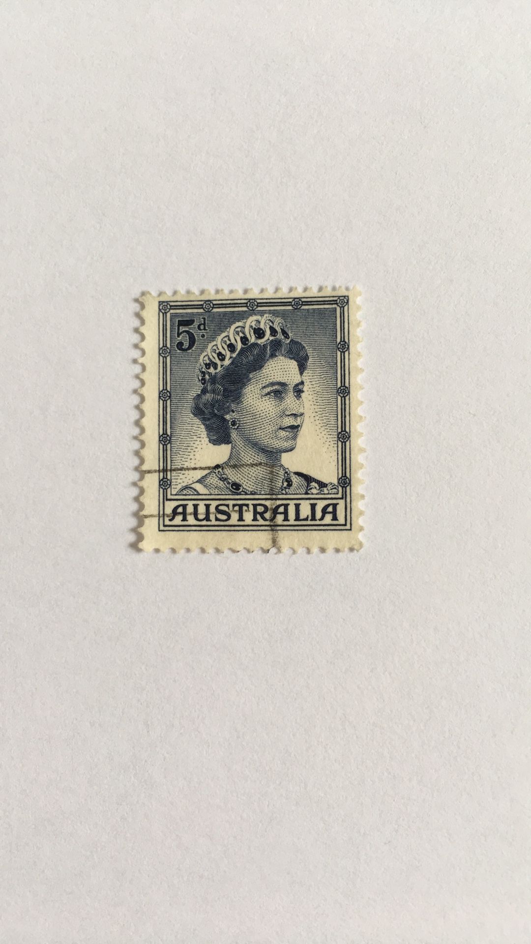Australia 1959 Queen Elizabeth Il timbre 5 pence Postage Stamp