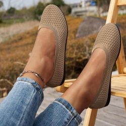 ballet knit beige flats sz 7