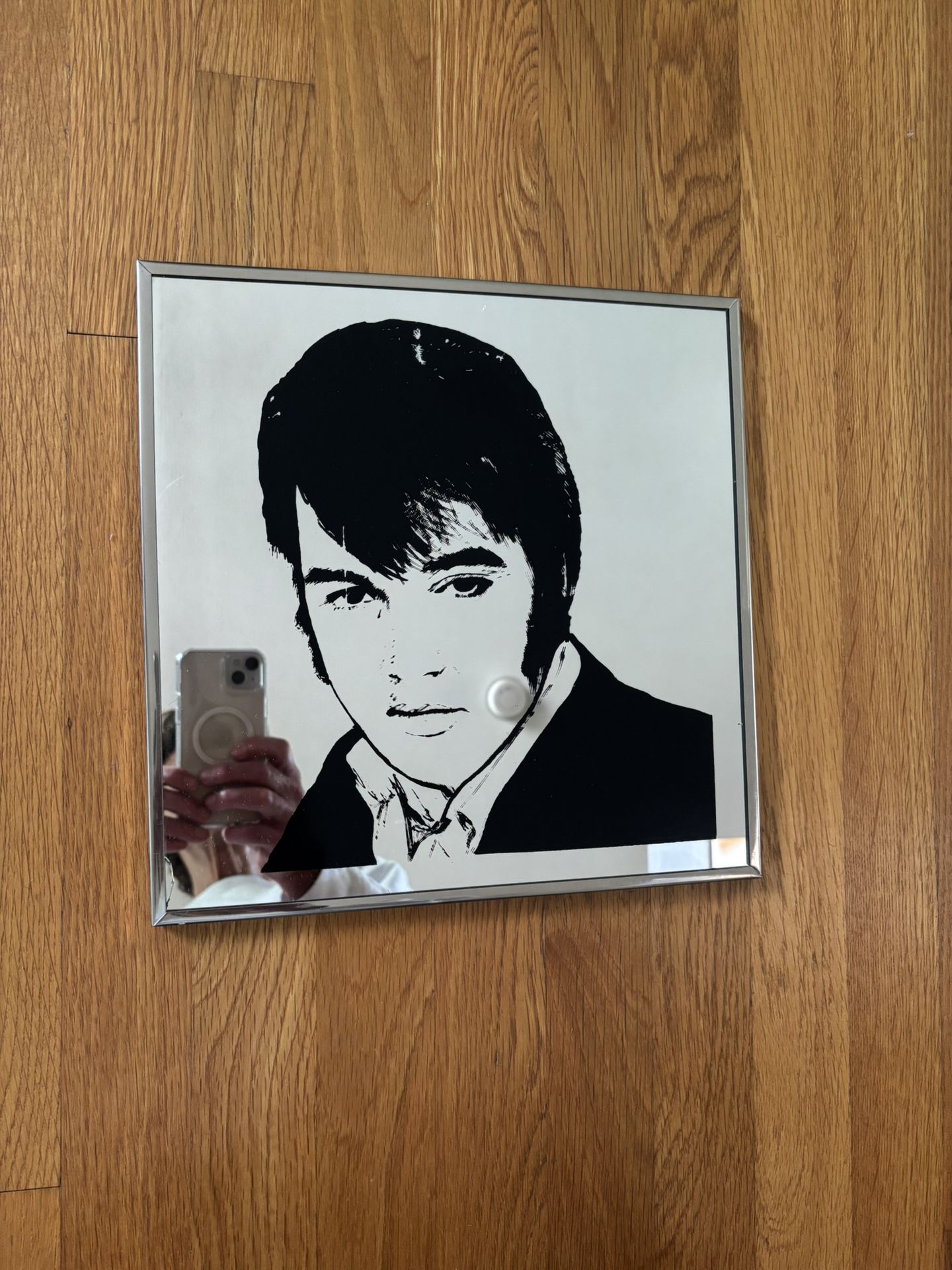 Elvis Presley 1970’s Carnival Mirror, 12x12.