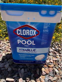 Clorox Xtra BLUE 35 Pound Lb Chlorine Pool and Spa 3 inch Tablets Tabs New