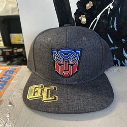 Embroidered  adjustable Transformers Autbots logo Hat in dark gray