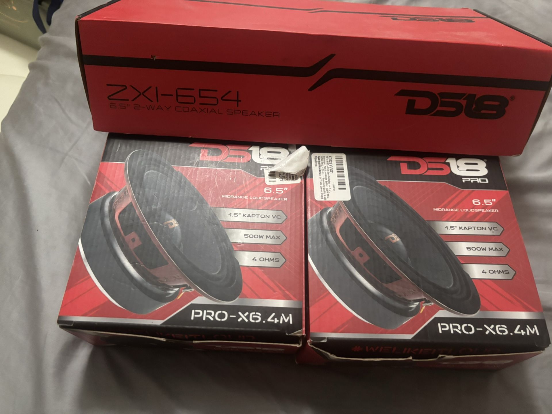 DS18 PRO-X6.4M 6.5" Speakers DS18 ZXi-654 6.5" Speakers NEW