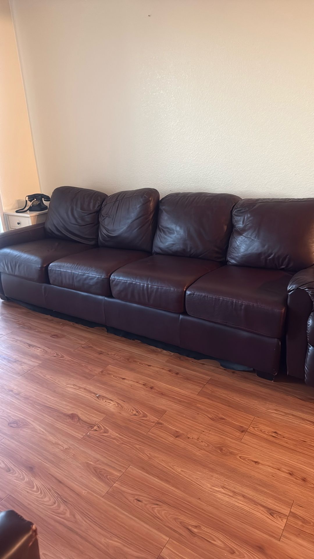 Leather Sofa And Recliner