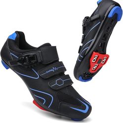 New Mens Womens Cycling Shoes Compatible with Peloton Indoor Bicycle Pedals Clip in Road Bike Shoes Pre-Installed with Look Delta Cleats