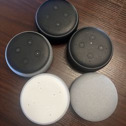 Alexa, Facebook Portal, Google home smart devices