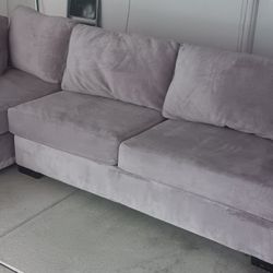 Gray Sectional Couch. 
