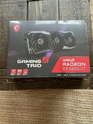MSI AMD Radeon RX 6800 XT Gaming X Trio 16GB GDDR6 Graphics Card (R6800XTGXT16)