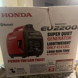 New Honda Generator EU2200