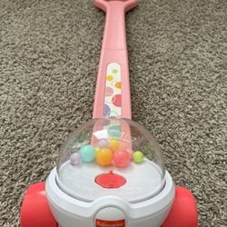 Fisher-Price Corn Popper Push Toy with Ball-Popping Action for Infants and Toddlers (Pink Color)