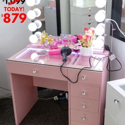 Pink Bluetooth Vanity