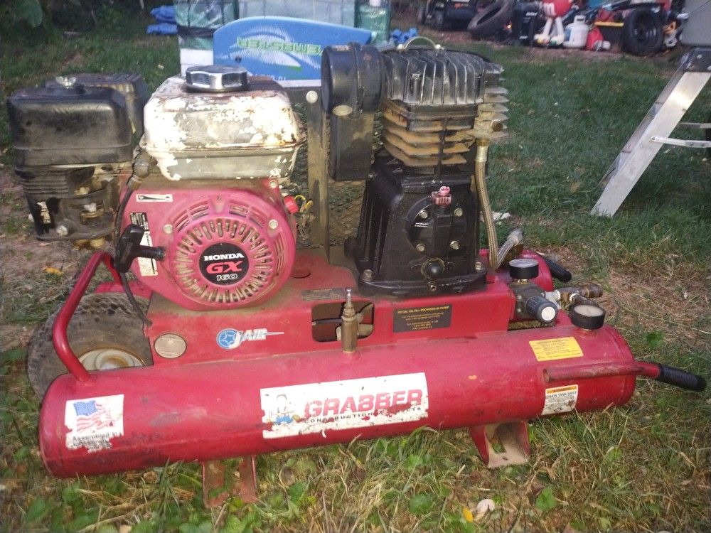 Gas Powered Wheelbarrow Air Compressor Honda Gx160 Engine
