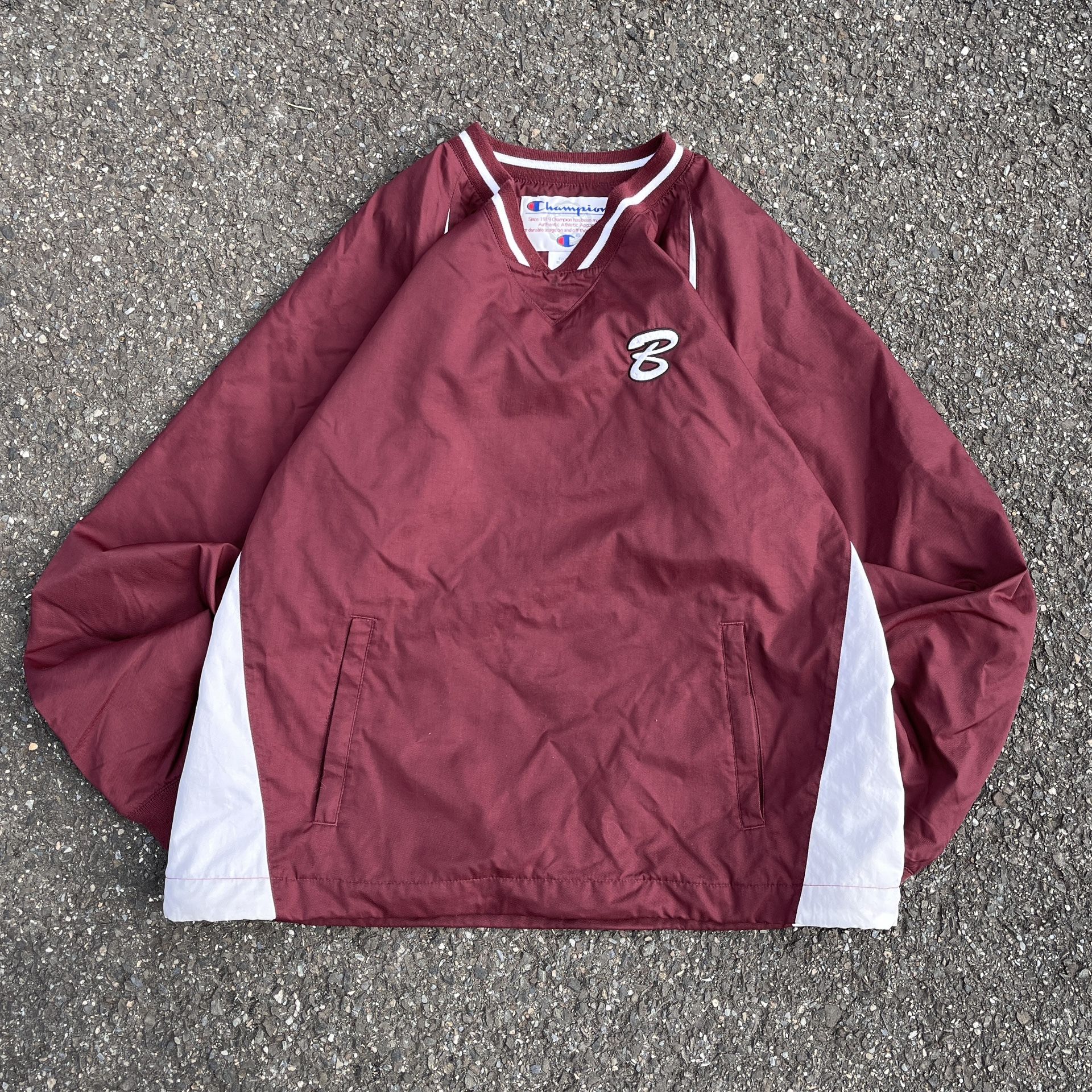 Vintage 90’s Maroon Champion Pullover Windbreaker