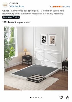 OSASET Low Profile Box Spring Full - 3 Inch