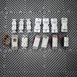 Leviton dimmers, switches and outlets