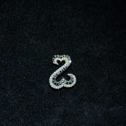 14k White Gold Heart Pendant 