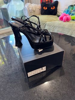 Andrea Platform Block Heels - Black