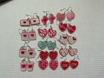 Heart, Cactus, Cup Earrings 