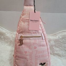 JUICY COUTURE  Material Girl Sling Backpack Bag Powder Blush New With Tags 