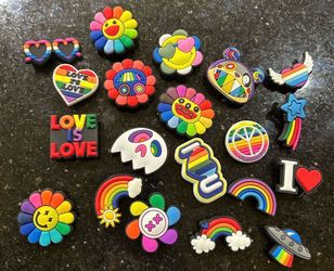 New Takashi Murakami Croc Charms. 20 Count variety