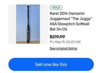 Rare  softball juggy bat