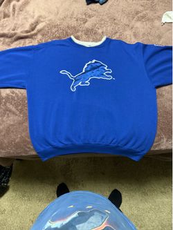 Vintage 90s Detroit Lions Starter NFL Pro Line Satin Applique Crewneck Sweatshirt X