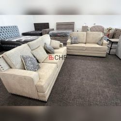 2 PC Fabric Sofa And Loveseat Set  - NEW YEAR SALE 