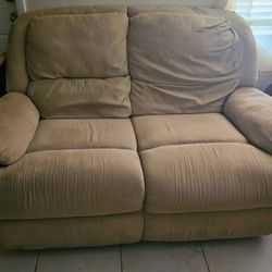 Beige Loveseat
