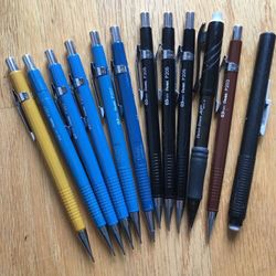 Lot of 10+ Vintage Japan Pentel Mechanical Pencils and Eraser