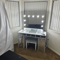 Make Up Vanity With  Adjustable Queen Bed 1200 OBO 