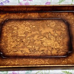 New wooden tray with beautiful design.
