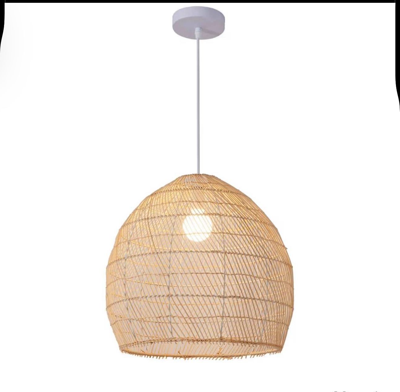 Hand-Woven Bamboo Rattan Hanging Light