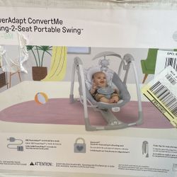 Ingenuity PowerAdapt CovertMe Swing-2-Seat Portable Swing