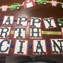 Farm Theme Birthday banner 