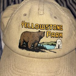 Yellow Stone Park Corduroy Adjustable Hat 