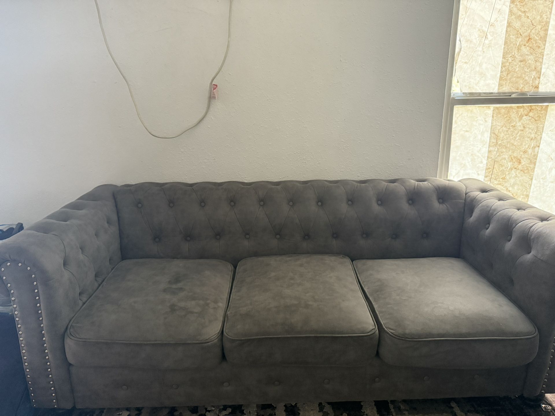 Tufted Sofa And Loveseat
