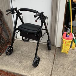 Carrier medical 450 pound rolling walker with brakes