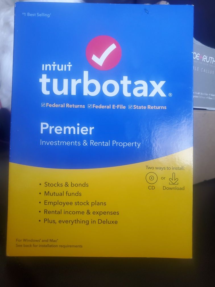 Intuit TurboTax Premier [PC/Mac Disc] [Old Version] 2019