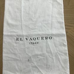 el vaquero Italy  dust bag 14”x19” 