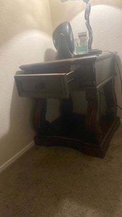 Real wood nightstand