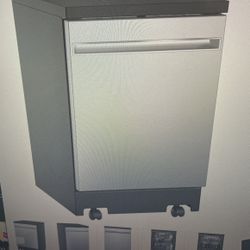 New GE Portable Dishwasher Stainless Steel  24”