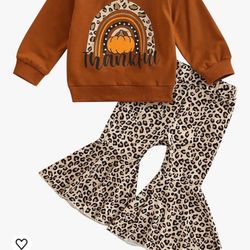 AEEMCEM Toddler Baby Girl Christmas Outfit Santa Baby Crewneck Pullover Sweatshirt Flare Pants Set 2PCs Christmas Clothes