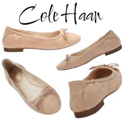 Cole Haan Womens Keira Beige Tan Slip On Ballet Flats Shoes 7 B