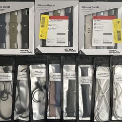 Mixed lot Of Smart Watch Accessories Chargers / Watch Bands  / Screen Protectors