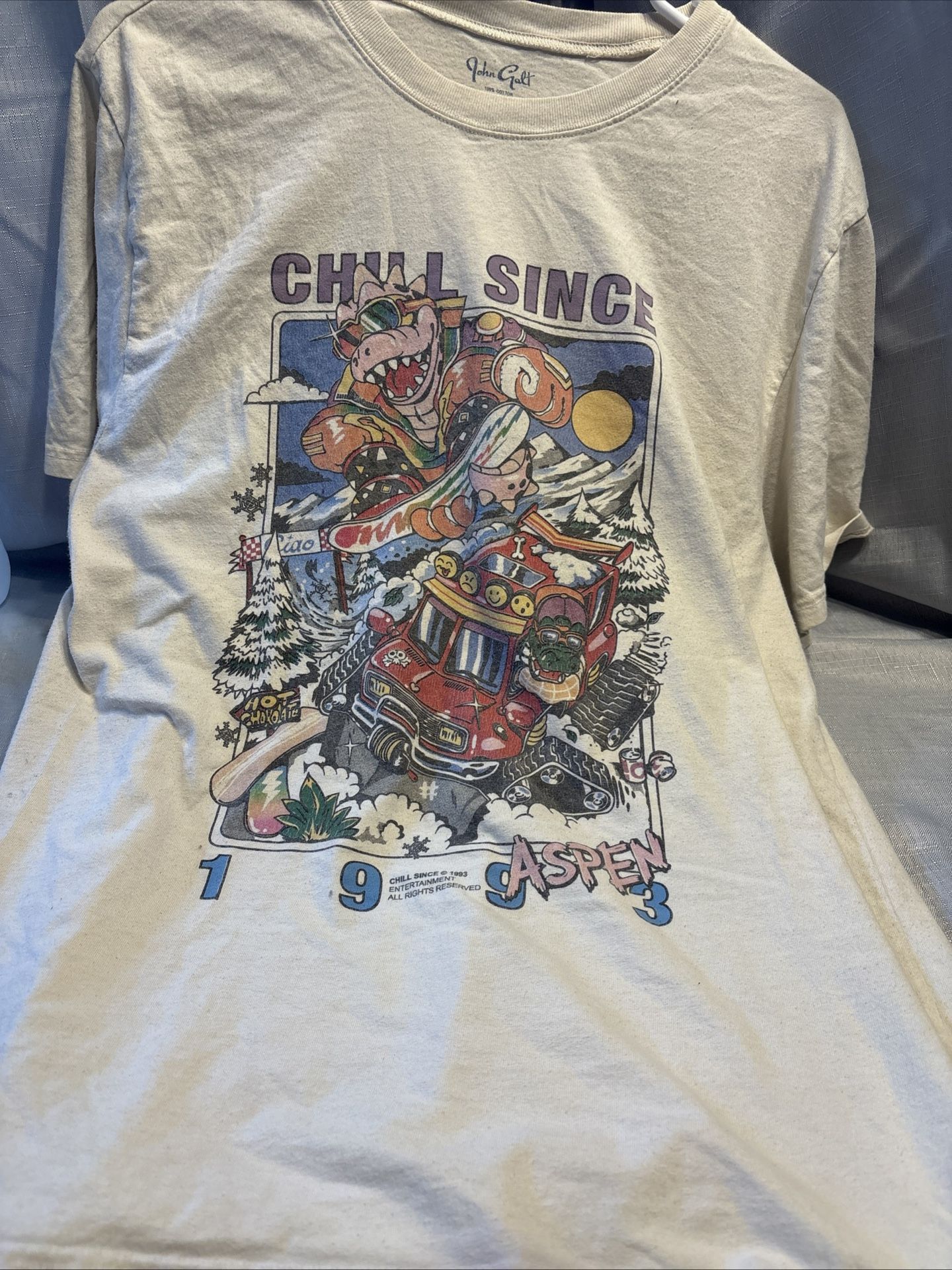  Grab This Rare John Galt/Brandy Melville "Chill Since 1993 Aspen" Graphic Tee!