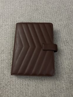 Franklin Planner Chevron Leather Snap Binder