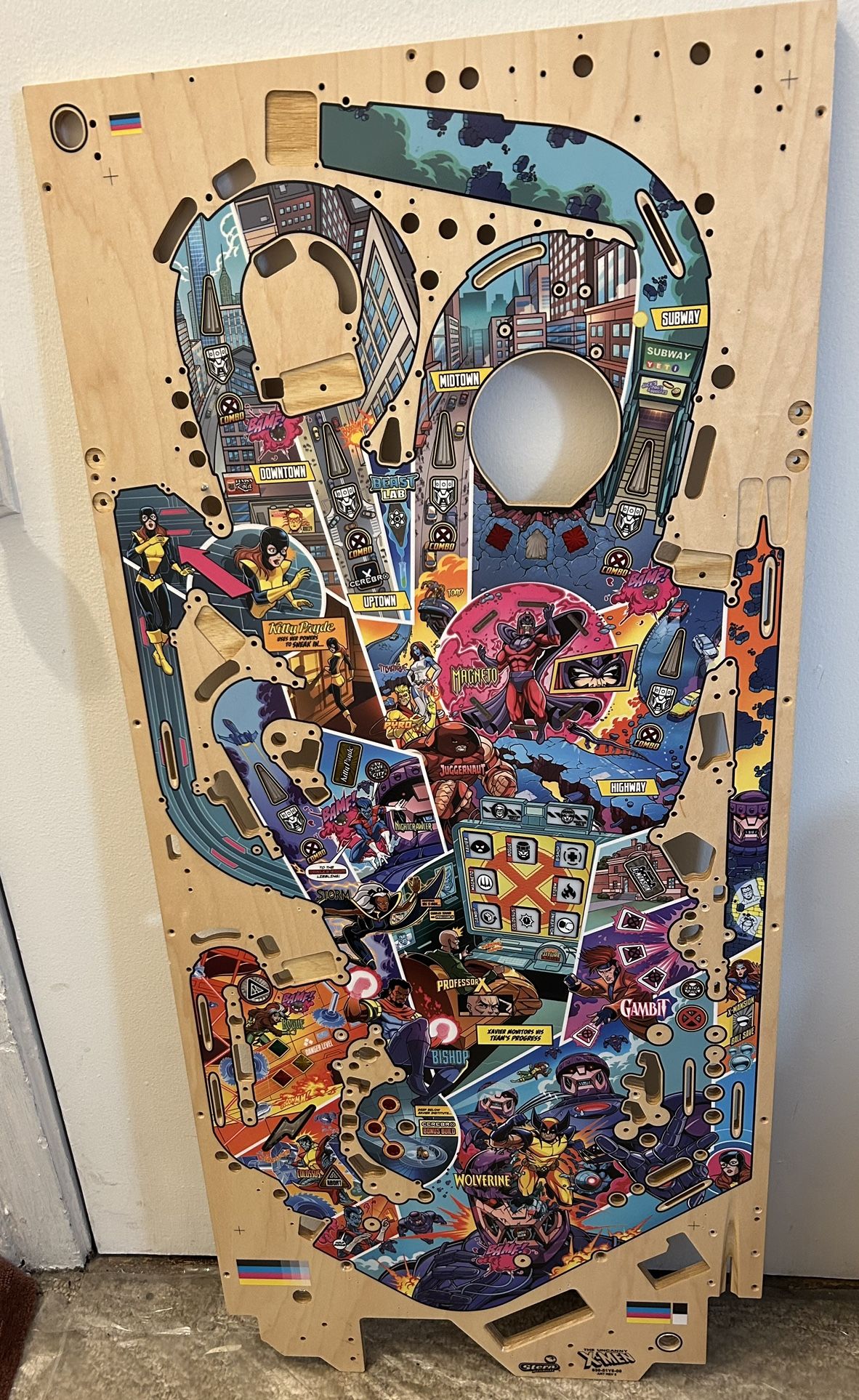 Stern The Uncanny X-Men pinball playfield