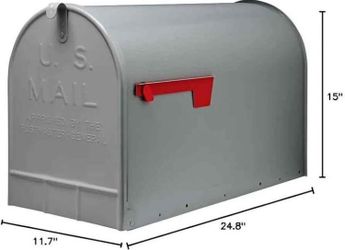 Architectural Mailboxes Stanley Gray, Extra Large, Steel, Post Mount Mailbox