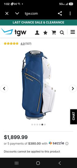 TaylorMade Cartbag KALEA Gold, blau/weiß