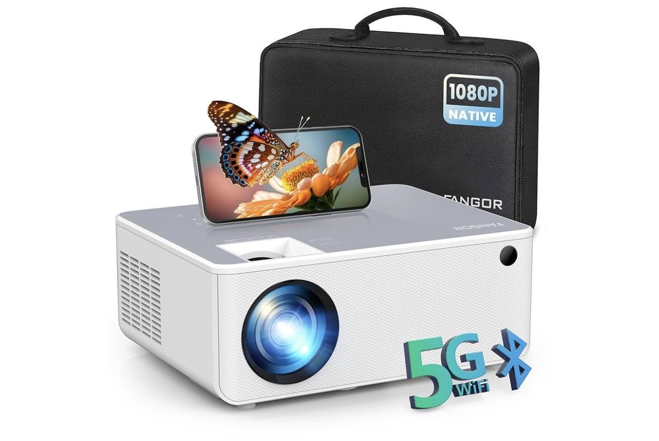 1080P HD Projector, WiFi Bluetooth Projectors